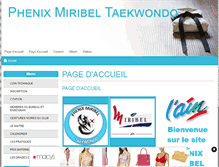 Tablet Screenshot of phenix-miribel-taekwondo.com